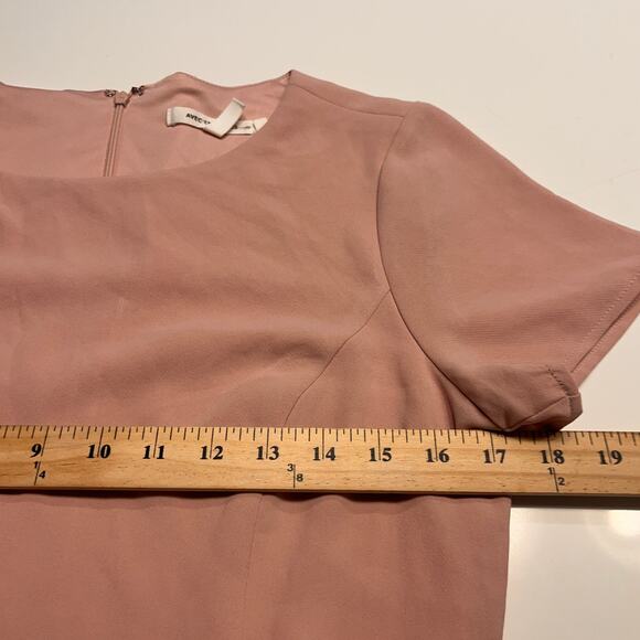 Avec Les Filles Pink Fit and Flare Short Sleeve Dress Sz 10 - Picture 9 of 11